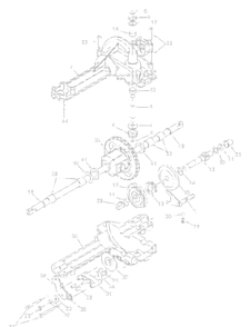 Transmission Diagram and Parts List for 13AM675G000 2002 Yard Machines Lawn Tractor